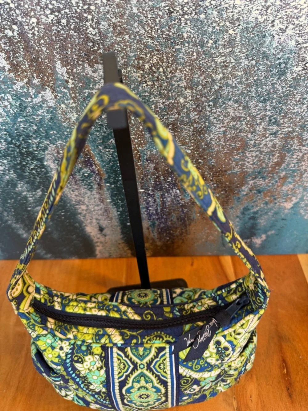 Vera Bradley Boho 2010s Retired Floral Shoulder Bag Blue/Green VGUC